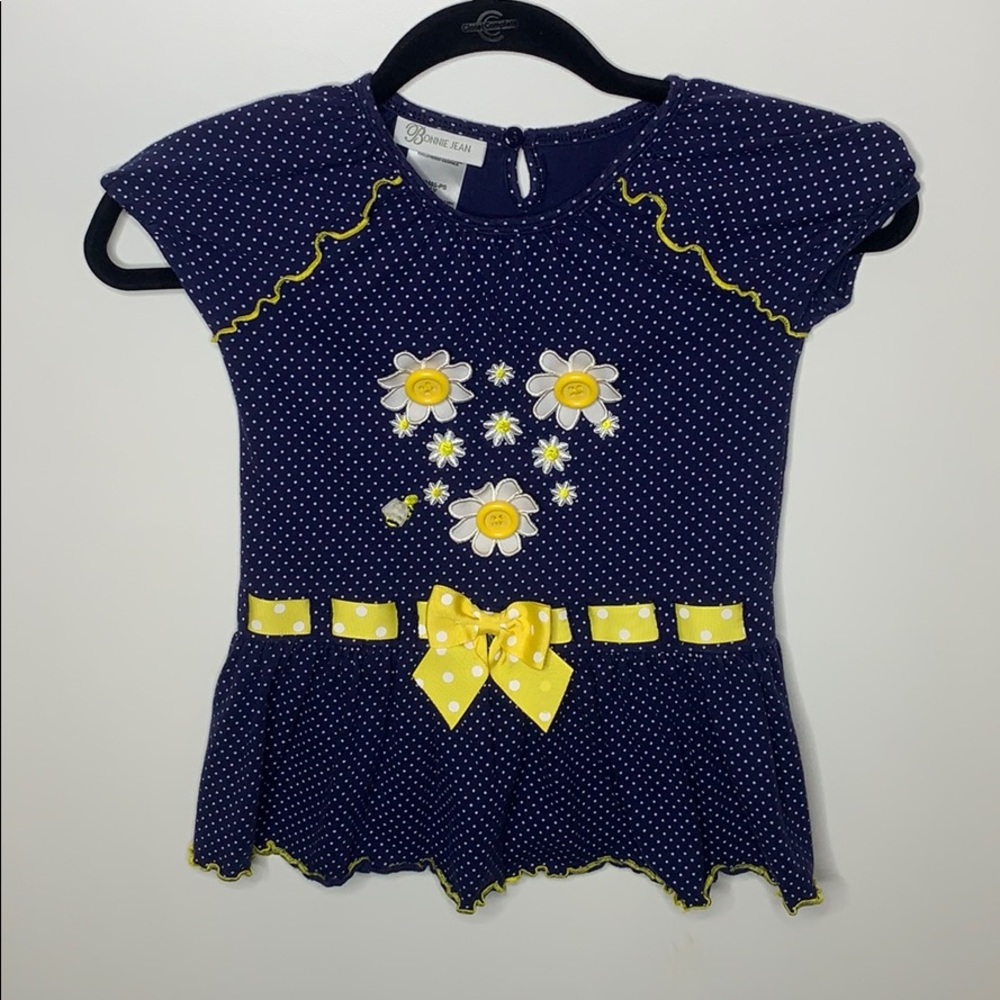 Bonnie Jean Dress Navy size 6 floral flowers